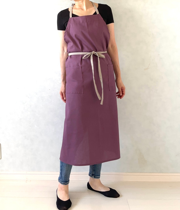 選べる肩紐仕様⭐︎バイカラーフルエプロン 19枚目の画像