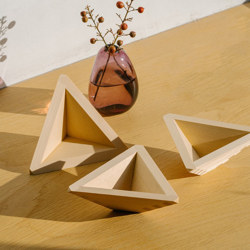 三角形の木製おちょこ お酒がすいっと入ります【すいちょこ】どぶろく