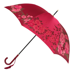 【晴雨兼用傘】絵おり 大バラ レッド 3枚目の画像