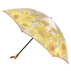 【晴雨兼用 折りたたみ傘】絵おり　向日葵(ひまわり) イエロー 6枚目の画像