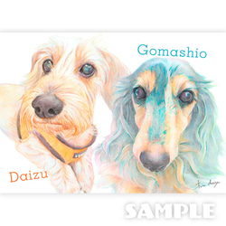 みてみてうちの子　ペットの似顔絵（犬・猫・うさぎ等）オーダーメイド 5枚目の画像