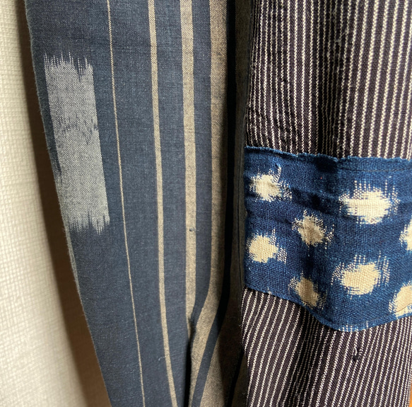 着物リメイク　木綿　ワイドパンツ　襤褸　ゆったり 9枚目の画像