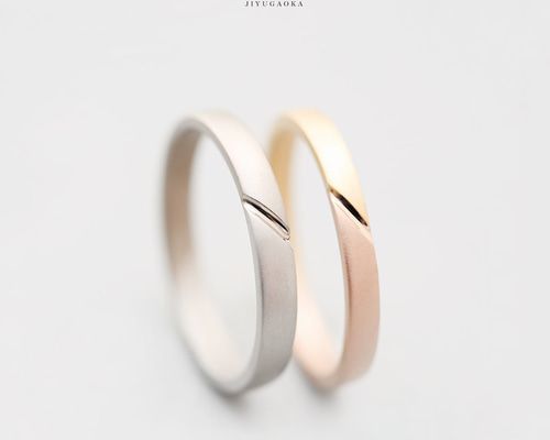 コンビつや消しライン [結婚指輪][ペアリング][単品購入可] 《送料無料