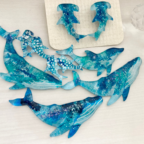 唄う鯨 ザトウクジラのブローチ【2020 新作】☆受注製作☆ 帯留め変更