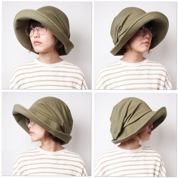 ピッコロオクトハット・スムース/フリーサイズ 3カラー UV対策帽子 6枚目の画像