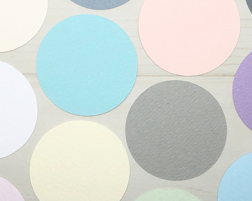 ミニカード《40色》丸【B001】メッセージカード/タグ/サンキューカード