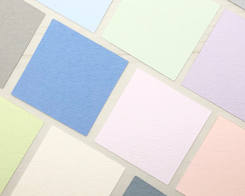 ミニカード《40色》四角 スクエア【B002】メッセージカード/タグ