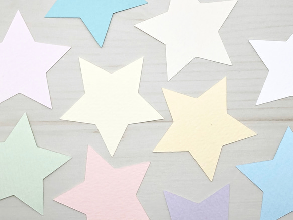 ミニカード《40色》星 スター【B003】メッセージカード/タグ