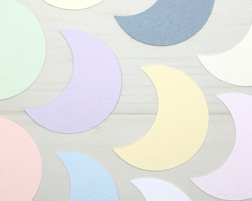 ミニカード《40色》月【B006】メッセージカード/タグ/サンキューカード