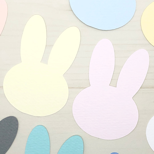 ミニカード《40色》うさぎ【B011】メッセージカード/タグ/サンキュー