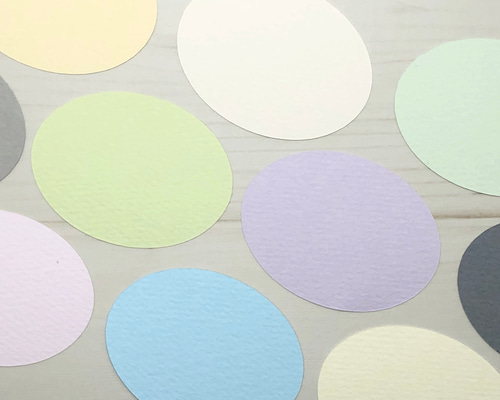 ミニカード《40色》楕円 オーバル【B015】メッセージカード/タグ