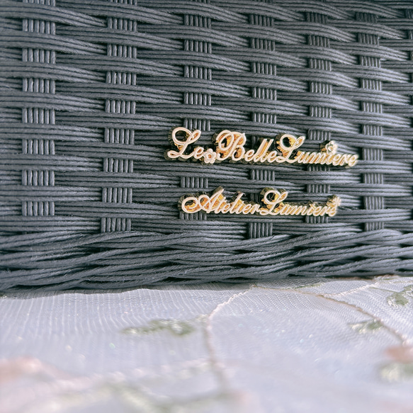 〜エレガントでレディーなリボンかごバッグ〜　ブラック　フォーマルバッグ 