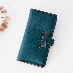 ☆ホヌ☆プルメリア☆本革スマホケース☆ハンドメイド☆オーシャン