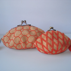 Beaded Purse --Caramel Orange-- 亀甲 5枚目の画像