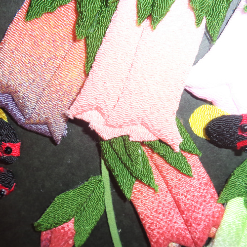 ちりめんで作った季節のタペストリー＜花シリーズ＞ タペストリー