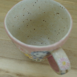 【再販】お花畑マグカップ 【桃色】 6枚目の画像