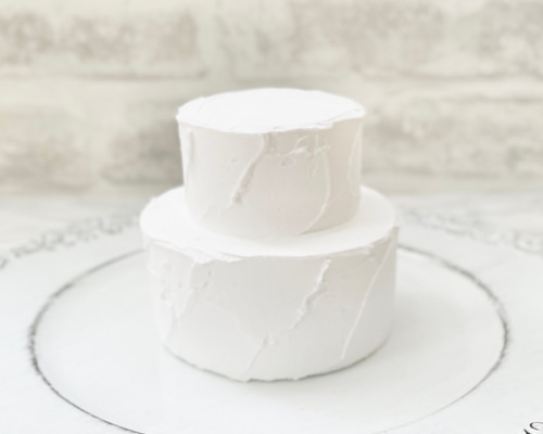 クリームクレイケーキ土台＊ホワイト＊フェイクケーキ＊推しケーキ