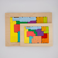 一番人気♪木製パズル アニマル11匹(小) 4枚目の画像