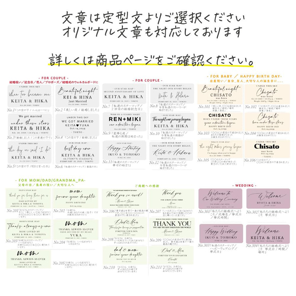 最短３営業日　あの日の星空再現 スターマップ 出産祝い 誕生日 記念日 ウェルカムボード 命名書  starmap005 19枚目の画像