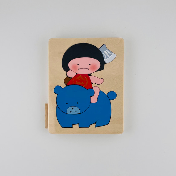 木製パズル クマと金太郎 5枚目の画像