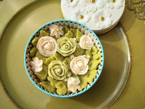 『Creema限定』ネオ和菓子!花グルメ　あんフラワーケーキ！餡子で出来たお花のケーキ。フラワーケーキ　プレゼントに 10枚目の画像