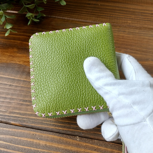 小さめのお財布 桜餅 二つ折り財布 ますみ 通販 9635793｜Creema