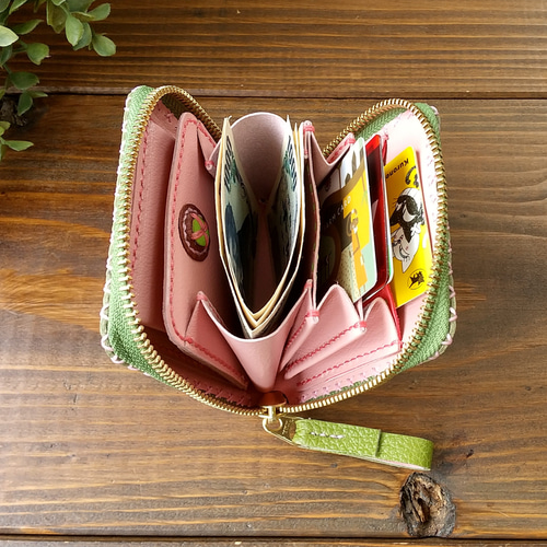 小さめのお財布 桜餅 二つ折り財布 ますみ 通販 9635793｜Creema