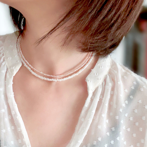 オパール×花びらケシパールのミニブーケ　ネックレストップ他3点のお品物 花びらケシパールネックレス パールネックレス 淡水パール