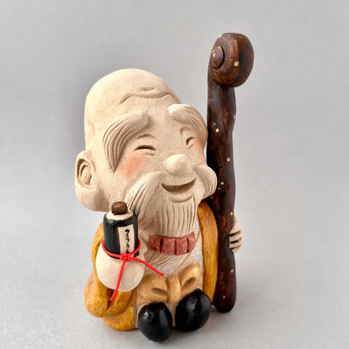 受注制作】七福神の福禄寿 大サイズ 縁起物 その他置物 ことほぎ 通販