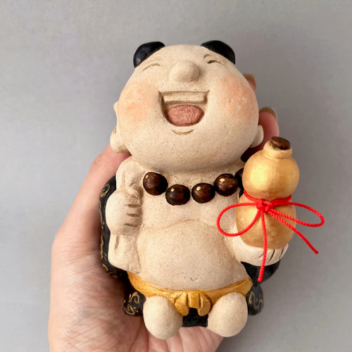 HD40129】大理石 布袋様 布袋尊 七福神 縁起物 重さ21.7kg