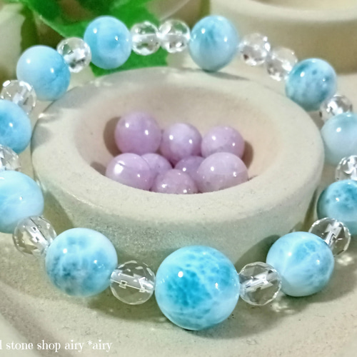 SALE一点✿美麗12 mm珠ラリマー❨カリブ海の宝石❩たっぷり 