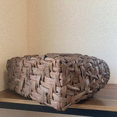 国産山葡萄 山葡萄かごバッグ 手作り 山葡萄籠バッグ 太ひご