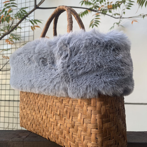 秋冬】山葡萄かごバッグ 手作り 網代編み 定番 内布あり かごバッグ