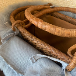 【秋冬】野葡萄籃子包，手工，柳編，標準，有內布 第7張的照片