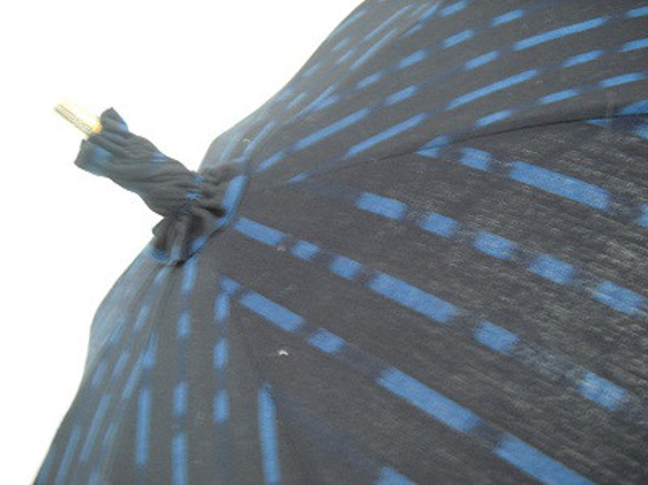 久留米絣の日傘　「流星雨」 6枚目の画像