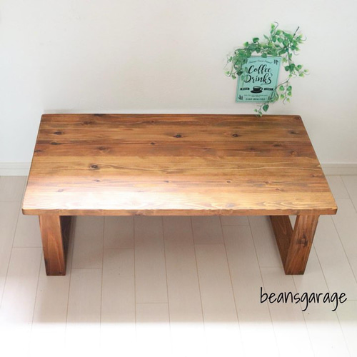 サイズ、カラーが選べる 天然木のキッズテーブル 勉強机 お絵描き 無垢