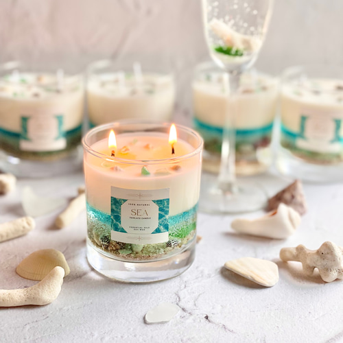 南国ビーチのアロマテラピー海candle 空気を綺麗に浄化できる人と地球