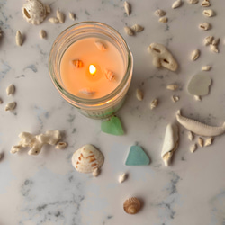 南国ビーチのアロマテラピー海candle 空気を綺麗に浄化できる人と地球に優しい天然大豆ワックスキャンドル 3枚目の画像