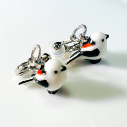 客製化 Chunkoskie 長尾山雀鳥耳環 第3張的照片