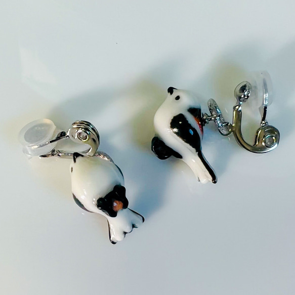 客製化 Chunkoskie 長尾山雀鳥耳環 第4張的照片