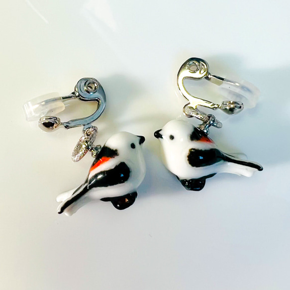 客製化 Chunkoskie 長尾山雀鳥耳環 第1張的照片