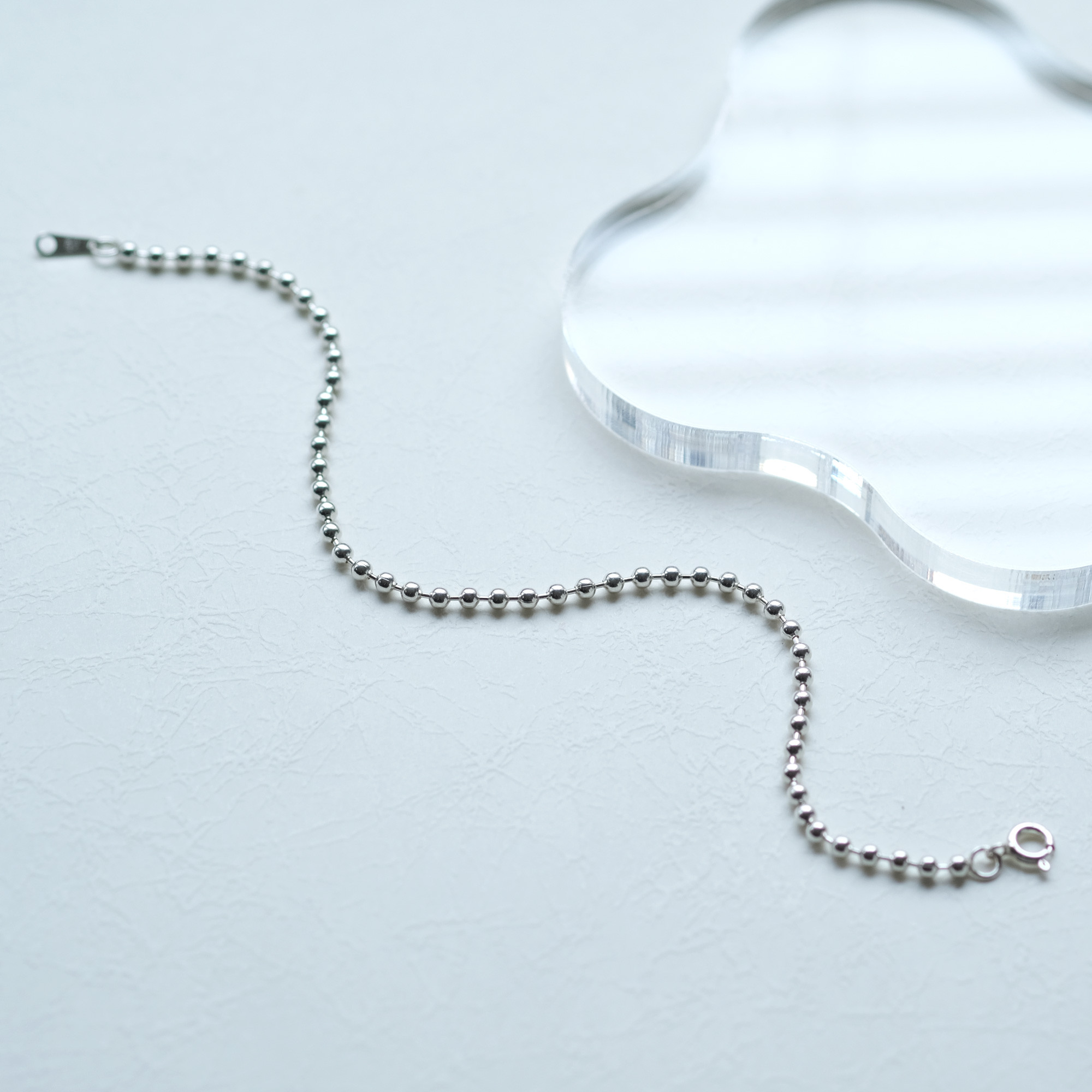 ボール チェーン ブレスレット シルバー925