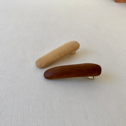 ２個セット木製ミニクリップ☆メイプル・ウォルナット☆金具色ゴールド☆CR010☆木工雑貨　 2枚目の画像