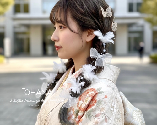 ふわふわラブリー❤︎ 髪飾り 成人式 卒業式 結婚式 振袖 袴 和装