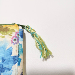 水彩画調花柄L字ファスナー財布 4枚目の画像