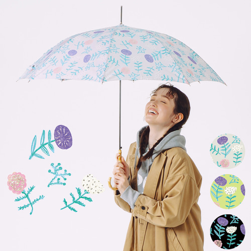 竹の傘 flower 晴雨兼用 長傘 ALCEDO 161 日傘 雨傘 フラワー 竹