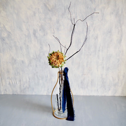 北海道麦とラムズイヤーのドライフラワースワッグ◯40センチサイズ