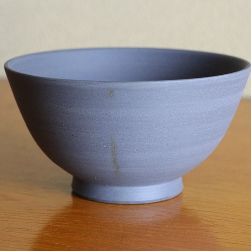 備前焼のご飯茶碗（ブルーグレー、小さめ） 茶碗・めし碗 備前焼