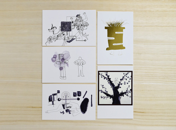 ◆超レア物 美品◆INDIANの絵葉書★★★175セットと特別絵葉書1種類 ◆ ポストカード / 文鳥・花と苺 / 4種類セット」とりのこ事務所