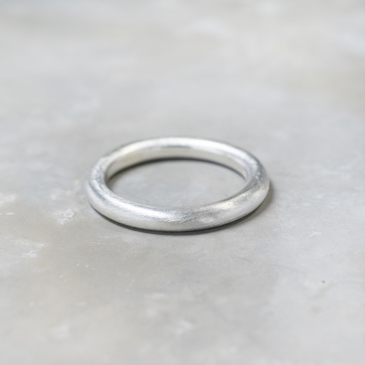 つや消し シルバーラウンドプレーンリング 2.5mm幅 マット ｜SILVER RING｜262